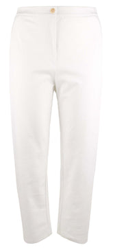Eileen Fisher Women's Plus Size Ponte High Waisted Ankle Pants 3X White